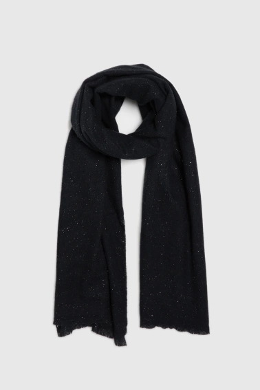 Gładki szal czarny