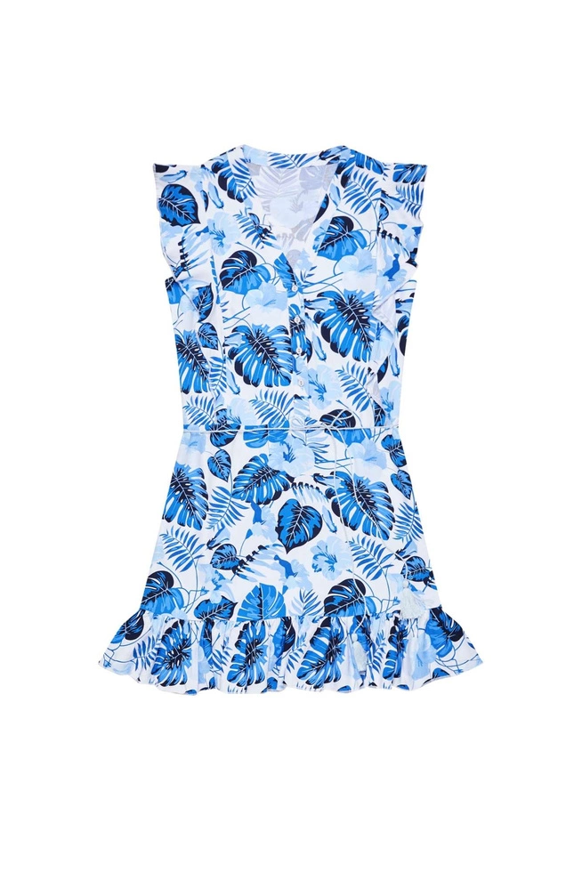 Sukienka z wiskozy z falbaną