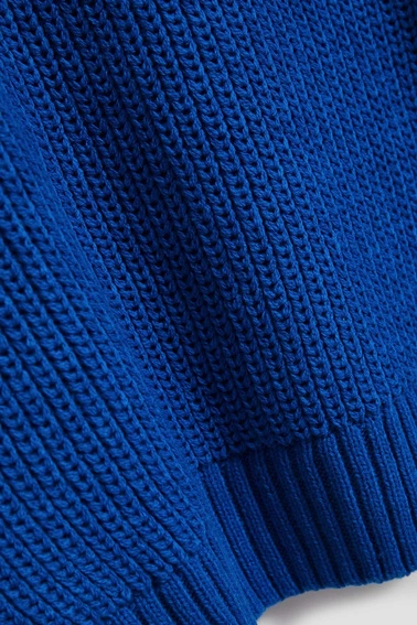 Sweter z okrągłym dekoltem lazurowy