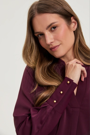 Elegancka koszula burgundowa