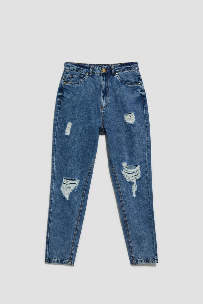 Jeansy boyfriend z przetarciami