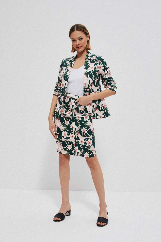 Marynarka z roślinnym printem