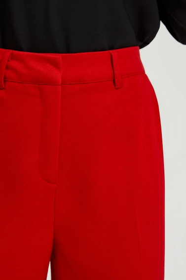 Spodnie z szerokimi nogawkami czerwone