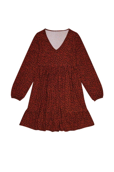 Sukienka z falbaną czarna