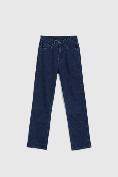 Jeansy z prostą nogawką granatowe
