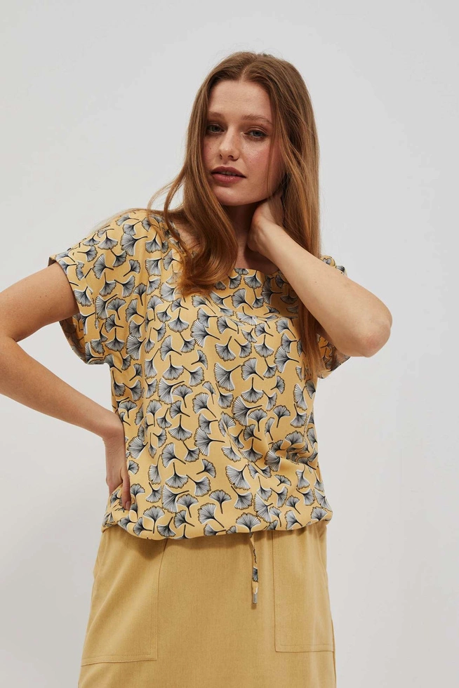 Koszula z printem herbaciana