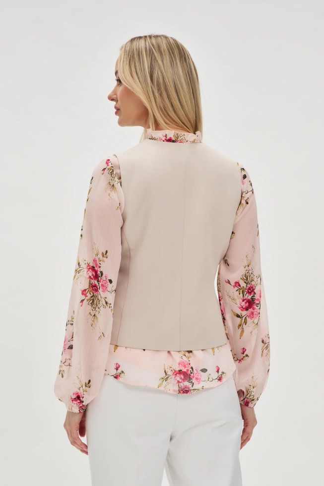 Elegancka kamizelka beżowa