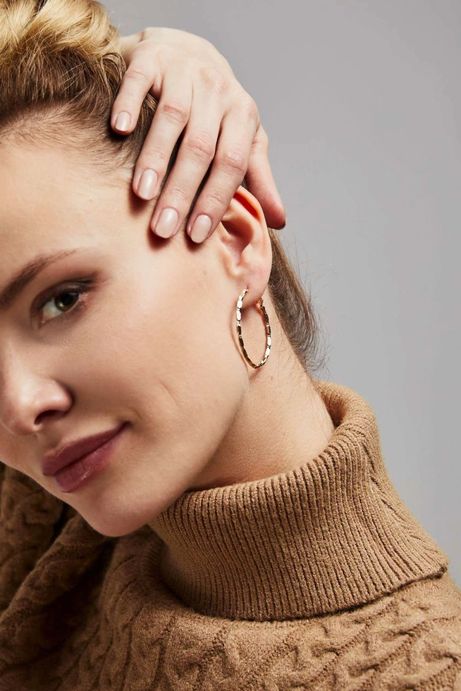 Kolczyki koła w kolorze złota