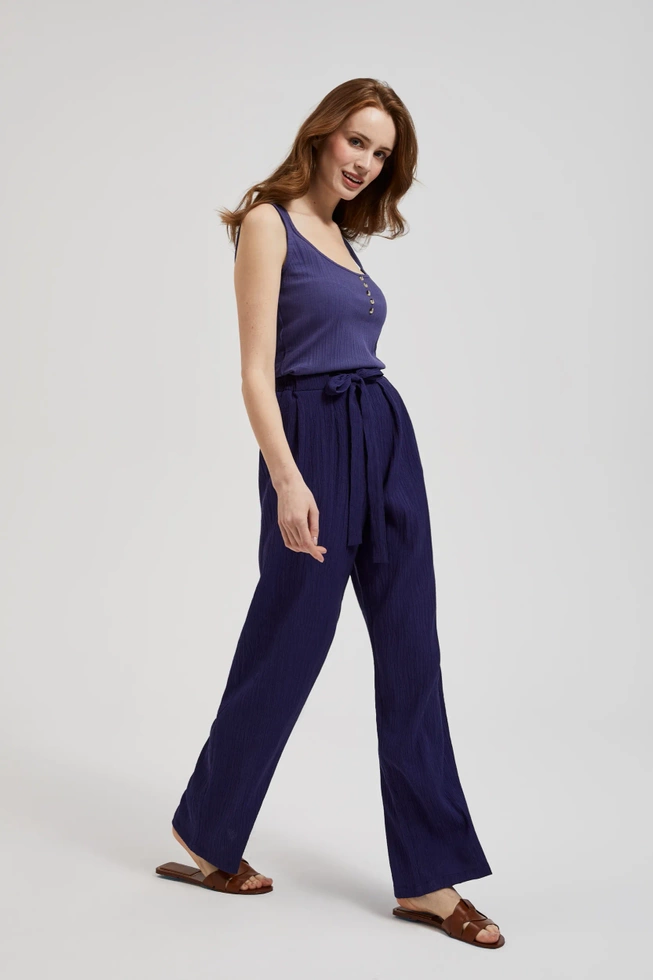 Top z guzikami fioletowy