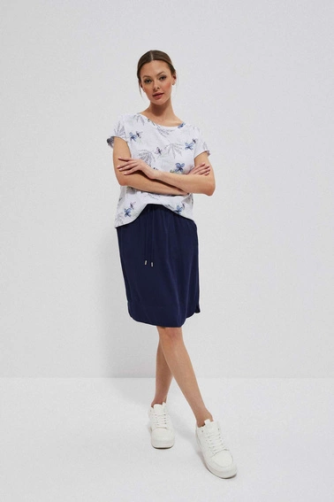 Spódnica z kieszeniami granatowa