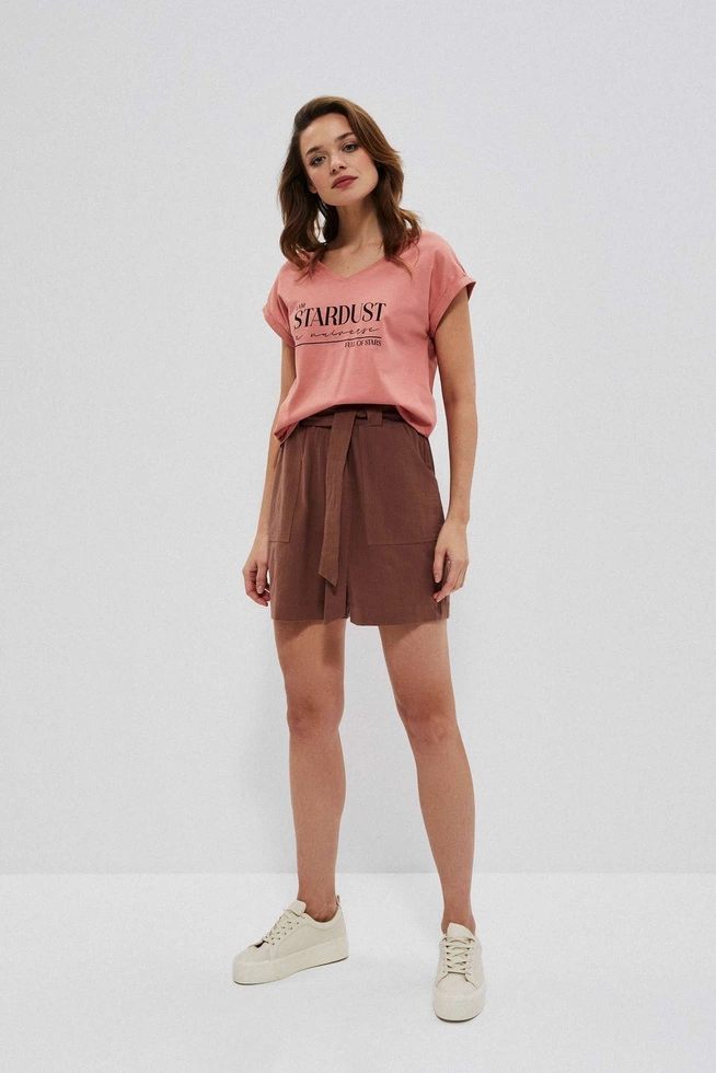 Gładkie szorty z bawełny