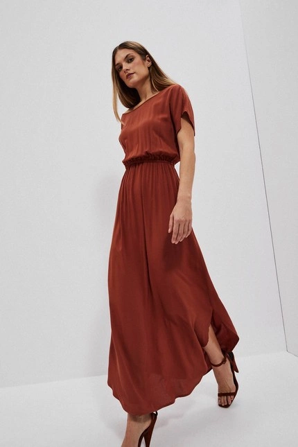 Gładka sukienka maxi