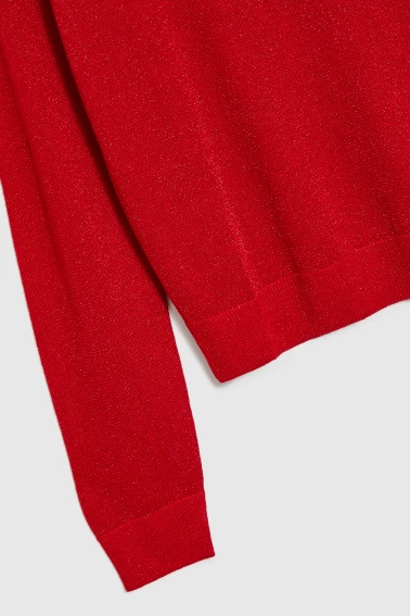 Sweter z wiskozy czerwony