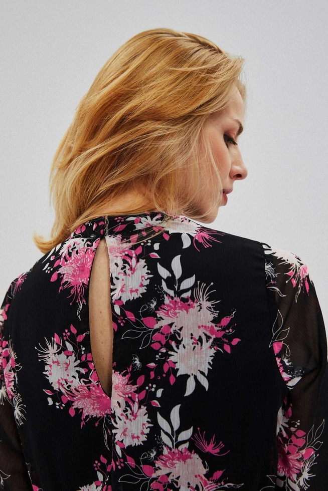 Szyfonowa sukienka z nadrukiem