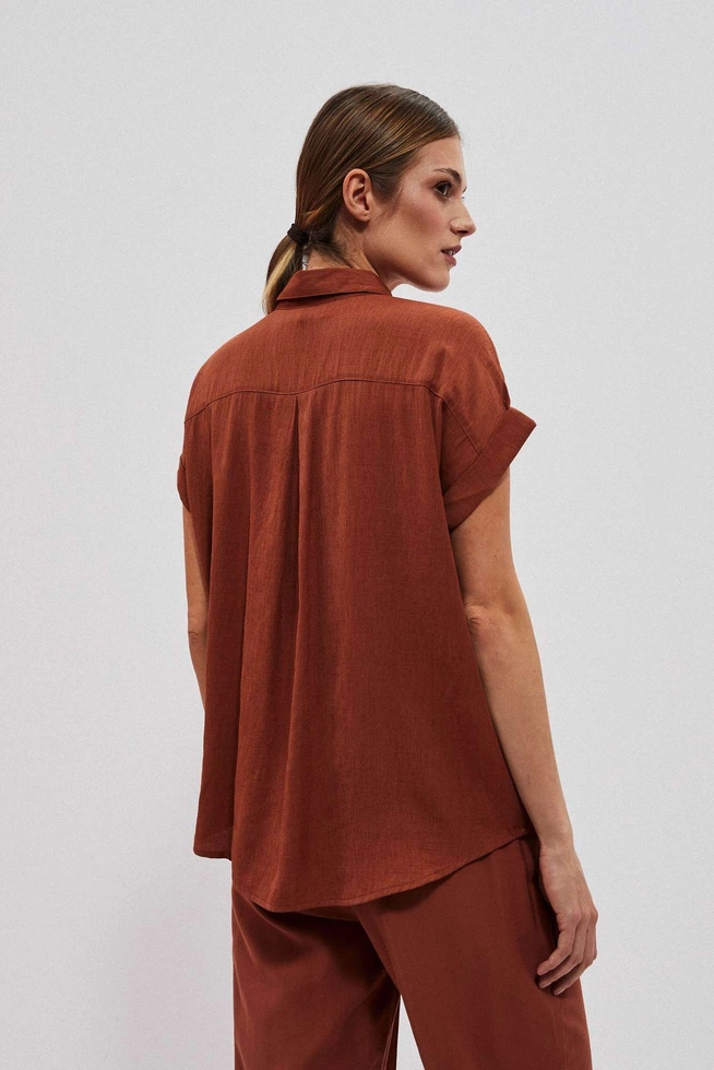 Wiskozowa koszula z kieszonką