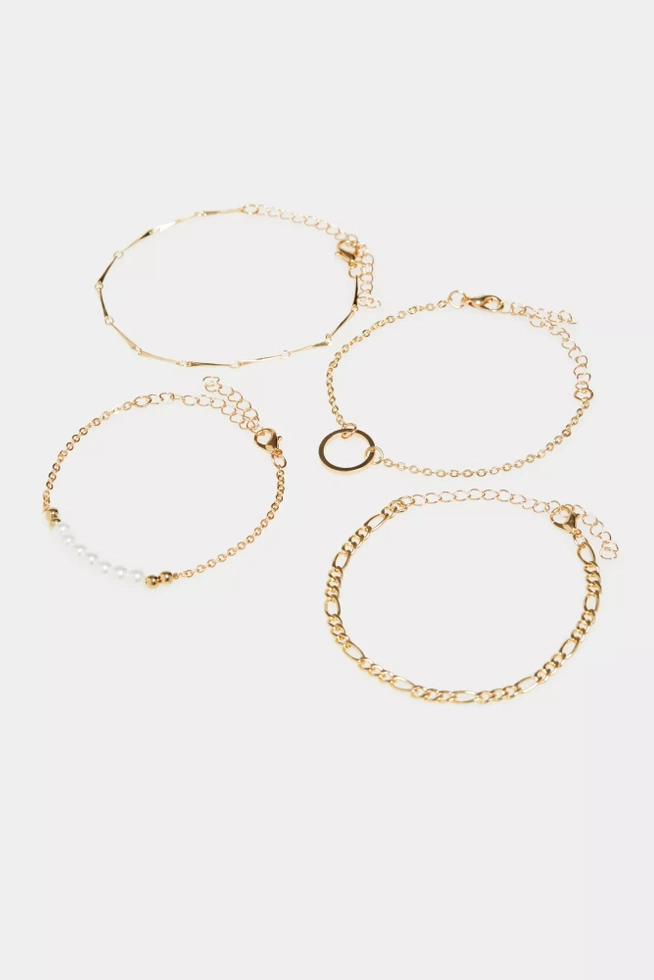Bransoletki z regulowaną długością w kolorze złotym