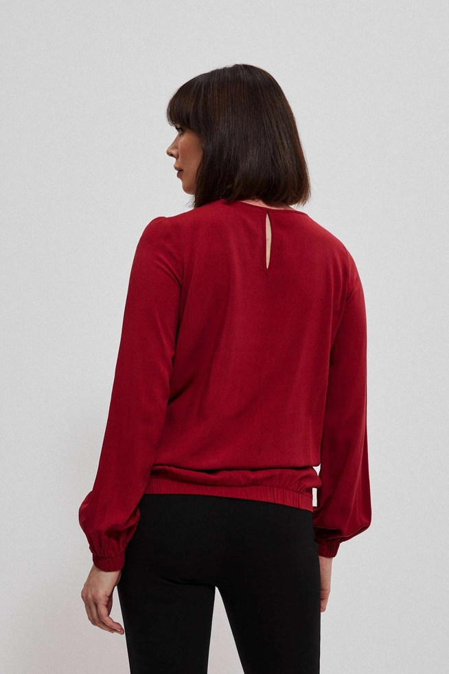 Wiskozowa koszula bordowa