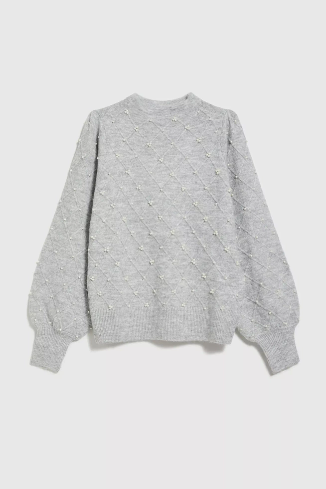 Sweter z bufiastymi rękawiami