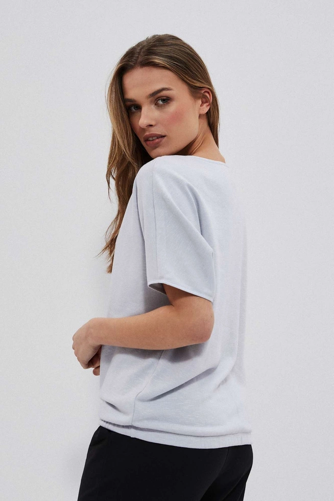 Bluza z krótkim rękawem szara