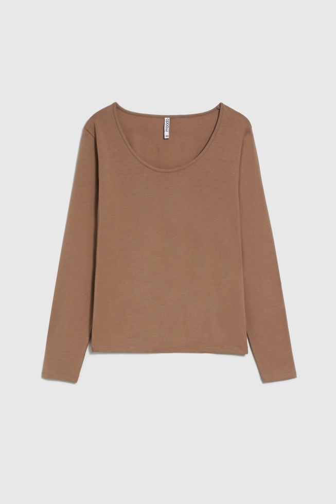 Bawełniana bluzka jasnobrązowa