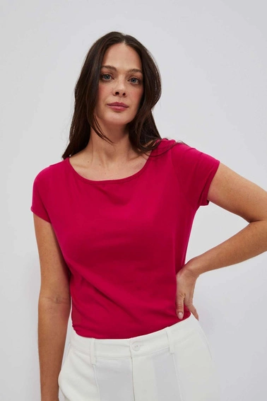 Gładki t-shirt truskawkowy