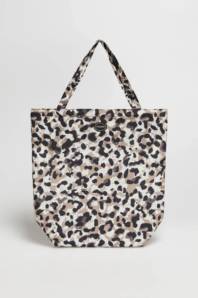 Bawełniana torba w zwierzęcy wzór beżowa