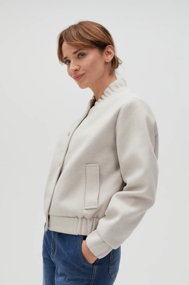 Kurtka bomberka damska beżowa