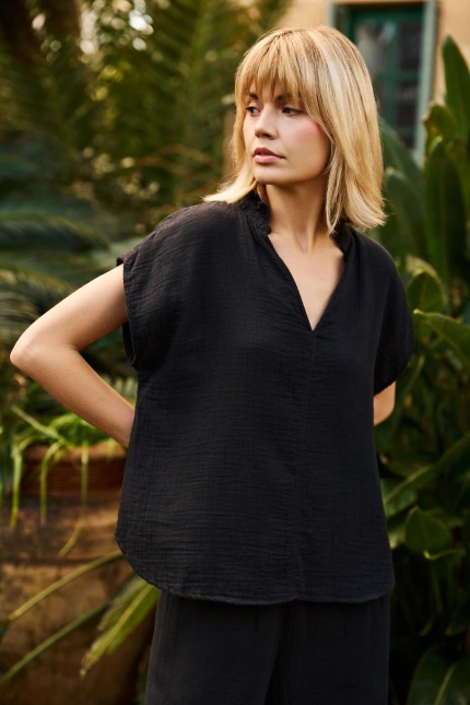 Bawełniana koszula czarna