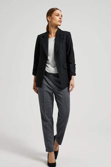 Marynarka z rękawami o długości 3/4 czarna