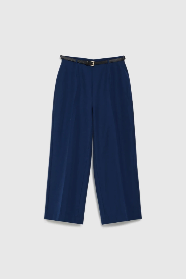Spodnie z paskiem granatowe