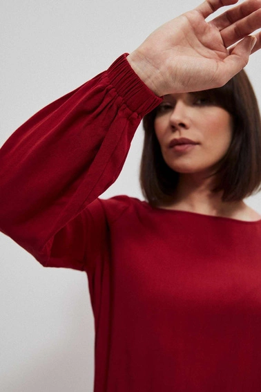 Wiskozowa koszula bordowa