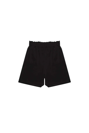 Spodenki z wiskozy z wysokim stanem czarne