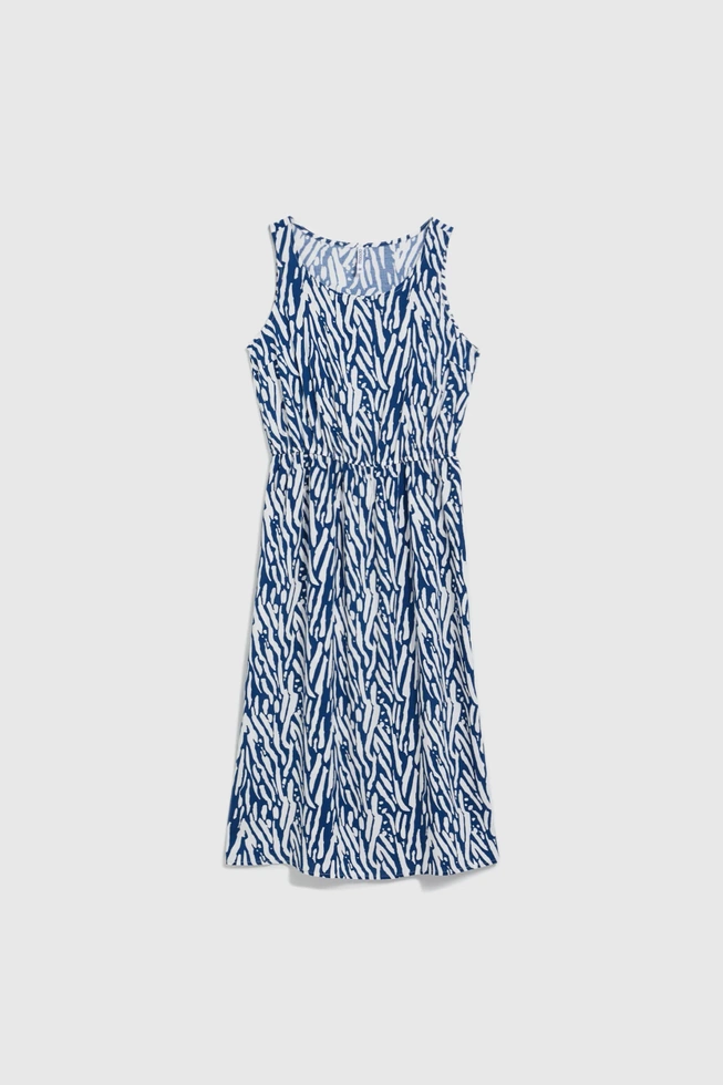 Wiskozowa sukienka niebieska