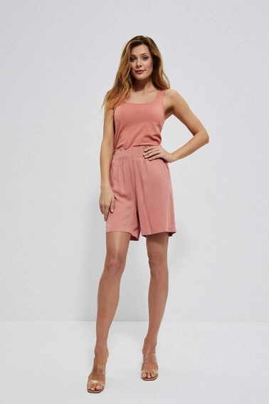 Spodenki z wiskozy z wysokim stanem ceglaste