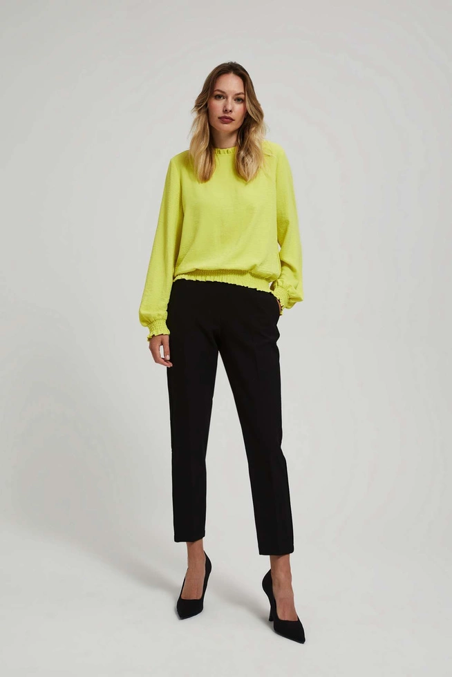 Spodnie w kant z nogawką 7/8 czarne