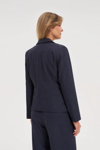 Marynarka w paski granatowa