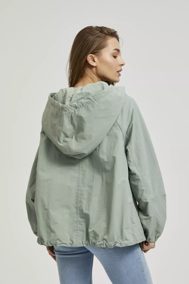 Wodoodporna kurtka z kapturem oliwkowa