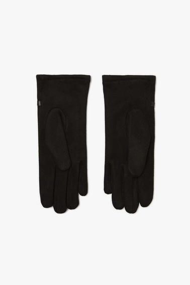 Rękawiczki z ozdobnym paskiem czarne
