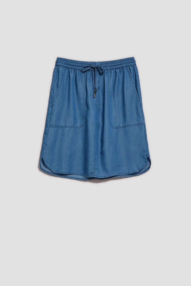 Prosta spódnica z tkaniny lyocell