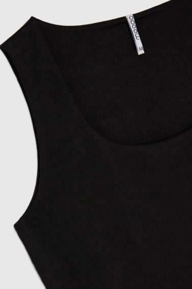 Gładki top czarny
