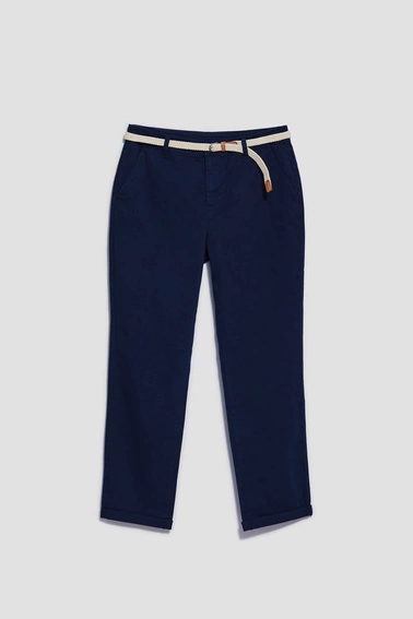 Spodnie typu chinos granatowe