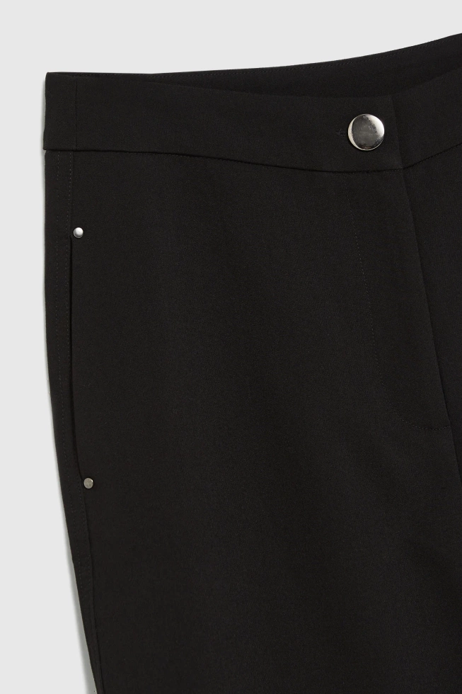 Gładkie spodnie czarne