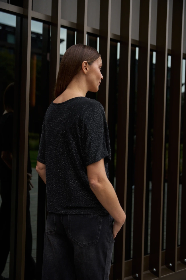 Bluzka do noszenia na dwa sposoby czarna