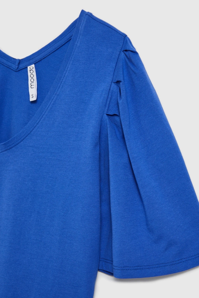 Bluzka z szerokimi rękawami niebieska