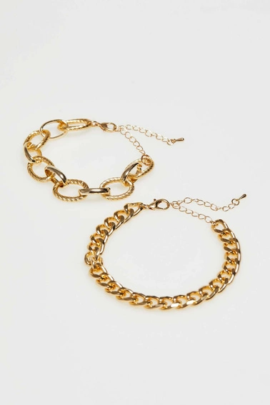 Zestaw 2 bransoletek typu łańcuch