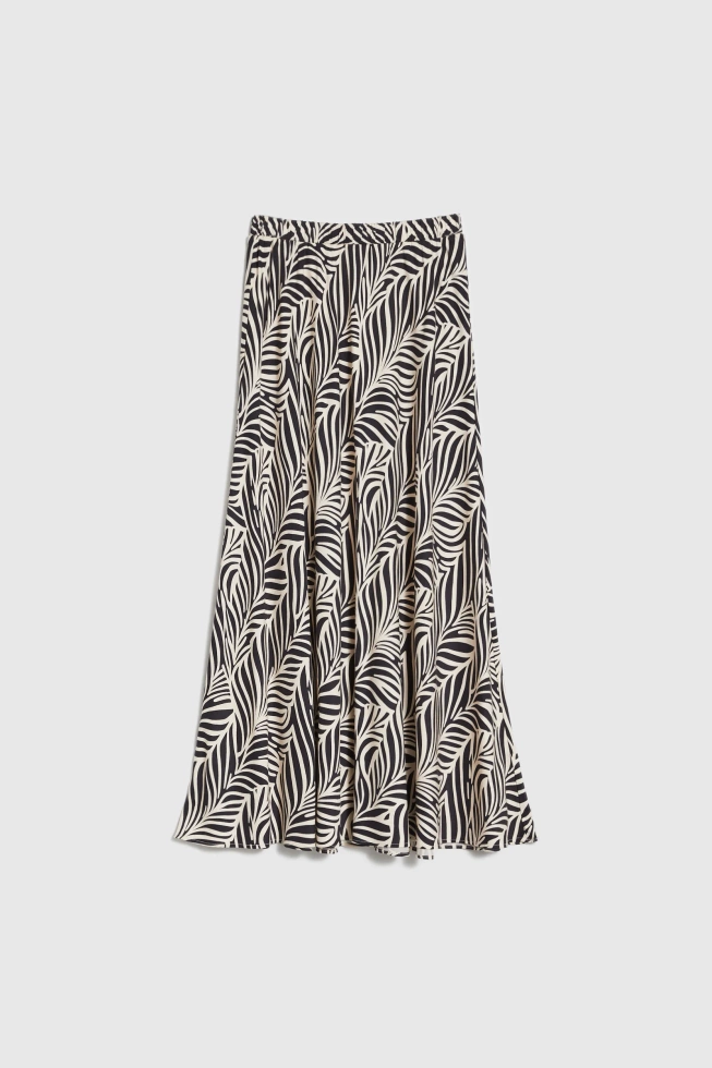 Wiskozowa spódnica midi granatowa