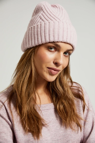 Ciepła czapka różowa