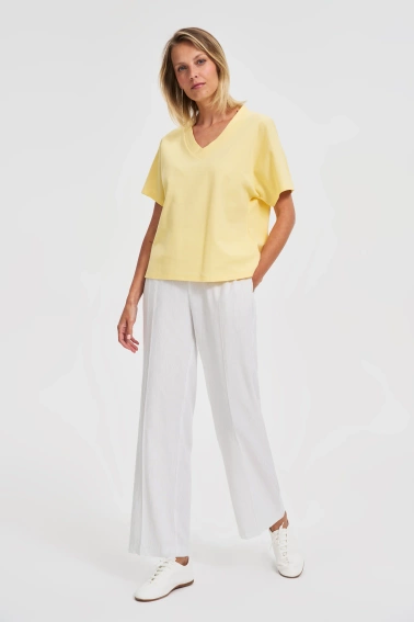 Bawełniana bluzka żółta