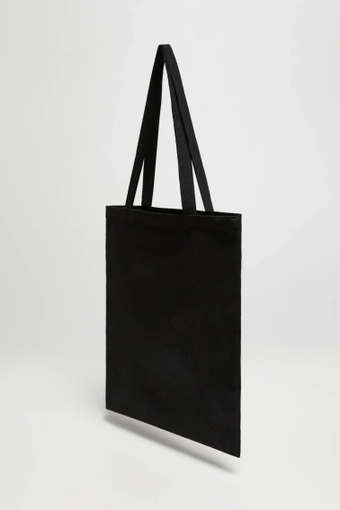 Torba shopper z nadrukiem czarna