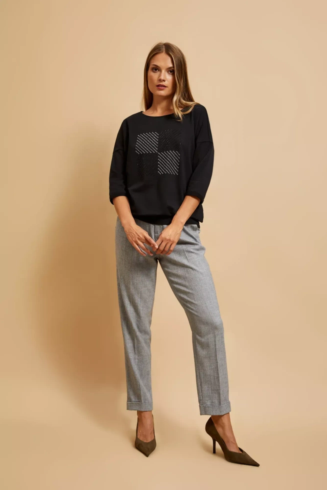 Bluza z rękawami 3/4 czarna